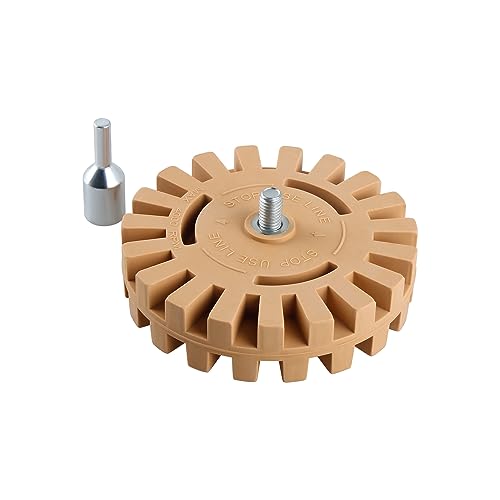 SUKITMISO 10cm Folienradierer Radierscheibe mit Bohradapter, Radierer Gummi Aufkleber Entferner, Radiergummi Rad Tool für Kleberesten und Folienresten von Auto, KFZ, Rvs, Boote SUKITMISO 10cm Folienradierer Radierscheibe mit Bohradapter, Radierer Gummi Aufkleber Entferner, Radiergummi Rad Tool für Kleberesten und Folienresten von Auto, KFZ, Rvs, Boote von SUKITMISO