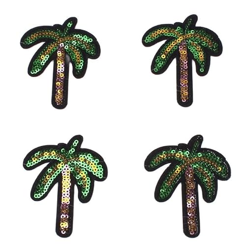 20 teile/los Kokospalme Patch Pailletten Palm Aufkleber Kleidung Rucksack Jeans Mäntel DIY Eisen Auf Kleidungsstücke Abzeichen von SUKORI