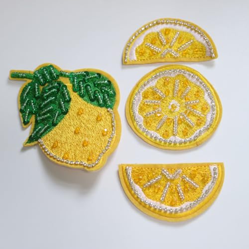 SUKORI 4 Teile/Satz früchte Zitrone Pailletten perlen Patches für Kleidung DIY Strass Nähen auf Bestickt Patch Stickerei Applique SUKORI 4 Teile/Satz früchte Zitrone Pailletten perlen Patches für Kleidung DIY Strass Nähen auf Bestickt Patch Stickerei Applique von SUKORI