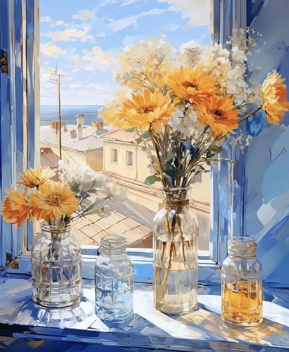 SULISO Malen Nach Zahlen Erwachsene Blume DIY Handgemalt Ölgemälde Kits für Kinder Anfänge Geschenke Kits für Mädchen Frau Geschenk Haus Deko 40x50CM,Gänseblümchen SULISO Malen Nach Zahlen Erwachsene Blume DIY Handgemalt Ölgemälde Kits für Kinder Anfänge Geschenke Kits für Mädchen Frau Geschenk Haus Deko 40x50CM,Gänseblümchen von SULISO