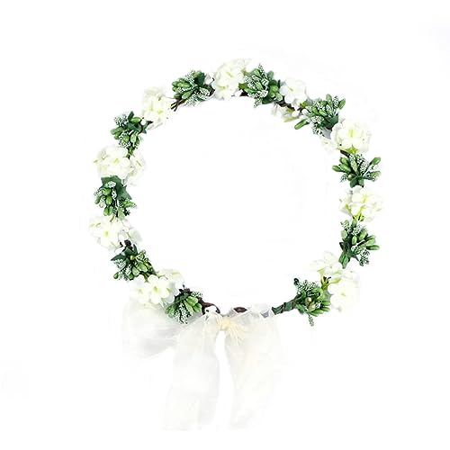 1 Stück Boho Haar Blumenkrone Gefälschte Blumenkrone Braut Brautjungfer Krone Brautkrone Stirnband mit verstellbarem Band Hochzeit, Party von SULIUDAJI