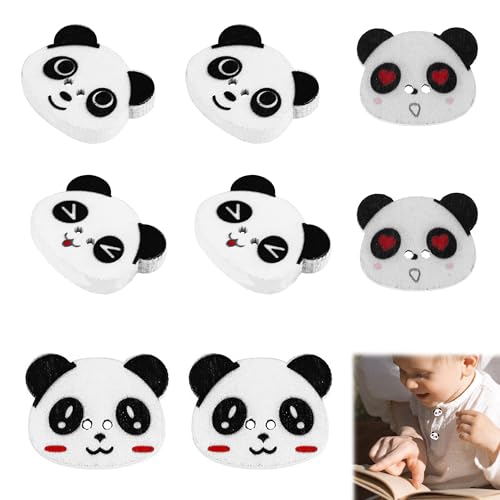 8 Cartoon niedlich Panda Löcher zum Nähen auf den Knöpfen, Verschönerung Block für Basteln Baby Kleidung Scrapbooking von SULIUDAJI