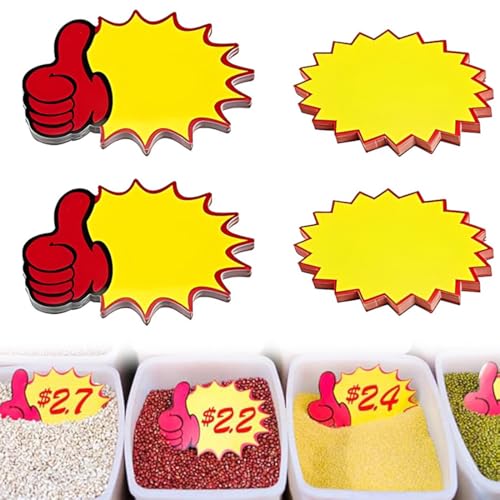 80 Stück Preisschilder, Zeichen Platzen Papier, Gelb Starburst Preisschilder, Starburst Zeichen Price Stickers für Supermärkten, Geschäft, Ladengeschäft Party Favors 80 Stück Preisschilder, Zeichen Platzen Papier, Gelb Starburst Preisschilder, Starburst Zeichen Price Stickers für Supermärkten, Geschäft, Ladengeschäft Party Favors von SULIUDAJI