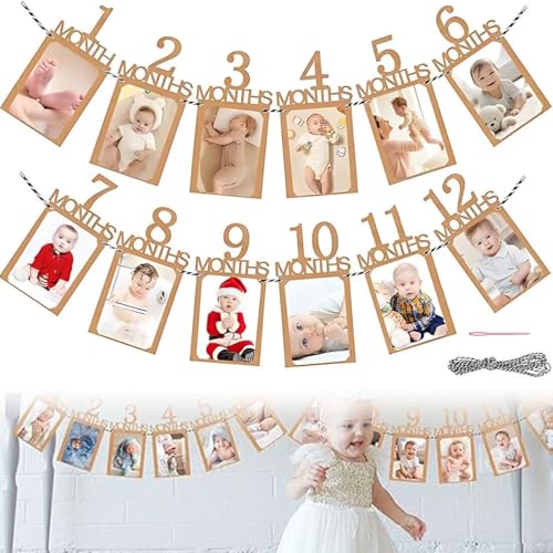 SULIUDAJI Fotogirlande 1. Geburtstag, Baby Ersten Geburtstag Girlande Foto Banner, Baby-Milestone-Foto Girlande Geburtstagsdeko, Hängende Foto Wanddekoration für Mädchen/Jungen Party Dekor Feiern SULIUDAJI Fotogirlande 1. Geburtstag, Baby Ersten Geburtstag Girlande Foto Banner, Baby-Milestone-Foto Girlande Geburtstagsdeko, Hängende Foto Wanddekoration für Mädchen/Jungen Party Dekor Feiern von SULIUDAJI