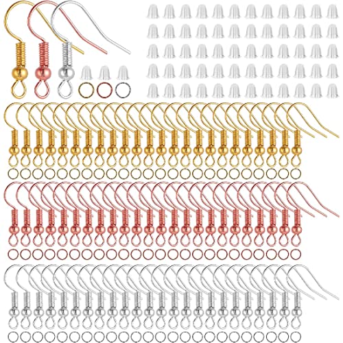 SULIUDAJI 450 Stück Silber Ohrringe Selber Machen Set mit 925 Silber Ohrhaken Ohrring Verschlüsse und Biegeringe Schmuck Basteln Zubehör für DIY Ohrhänger von SULIUDAJI