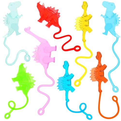 SULOLI 30 Stück Klatschhand Kinder Bunte Dinosaurier Glibberhand Klebrige Hände für Kinder Give Away kleine Geschenk Party von SULOLI