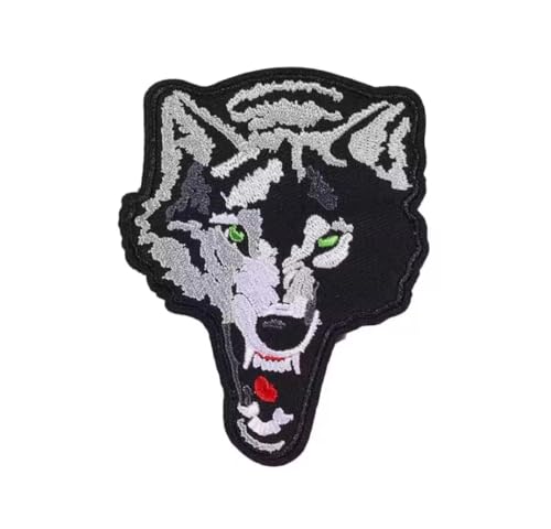 Bestickter Aufnäher zum Aufbügeln oder Aufnähen, Motiv: Schwarzer Wolf, Wolf, Aufnäher, Bügelbild, für Kleidung, DIY-Zubehör Bestickter Aufnäher zum Aufbügeln oder Aufnähen, Motiv: Schwarzer Wolf, Wolf, Aufnäher, Bügelbild, für Kleidung, DIY-Zubehör von SUMA SHOP