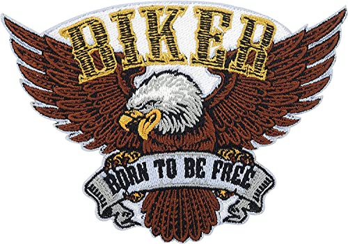 Finally Home Aufnäher zum Aufbügeln, für Lederwesten, mit Aufschrift "Inch Born to Be Free Biker Adler" Finally Home Aufnäher zum Aufbügeln, für Lederwesten, mit Aufschrift "Inch Born to Be Free Biker Adler" von SUMA SHOP