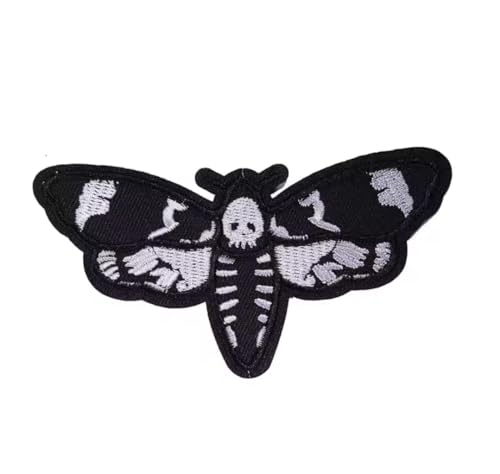 Gestickter Aufnäher zum Aufbügeln oder Aufnähen, Motiv: Schwarze Motte Punk, Aufnäher, Bügelbild, für Kleidung, DIY-Zubehör Gestickter Aufnäher zum Aufbügeln oder Aufnähen, Motiv: Schwarze Motte Punk, Aufnäher, Bügelbild, für Kleidung, DIY-Zubehör von SUMA SHOP