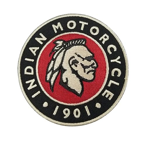 SUMA SHOP - Aufnäher Indian Motorcycle, Indian Motorcycles, Indian Motorcycles Accessories, bestickter Aufnäher, 7,5 cm, schwarz/rot SUMA SHOP - Aufnäher Indian Motorcycle, Indian Motorcycles, Indian Motorcycles Accessories, bestickter Aufnäher, 7,5 cm, schwarz/rot von SUMA SHOP