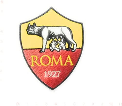 SUMA SHOP Aufnäher "Scudetto Roma 1927" bestickt 8,5 x 7 cm zum Aufbügeln | Aufkleber für Kleidung, Jacken, Hosen, Hemden und Stoffobjekte | zum Dekorieren und einfach anzubringen von SUMA SHOP