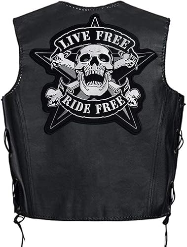 SUMA SHOP Bestickter Aufnäher zum Aufbügeln, mit Etikett zum Nähen, Punk-Stil, Biker, Kleidung und Zubehör (29 x 29 cm) von SUMA SHOP
