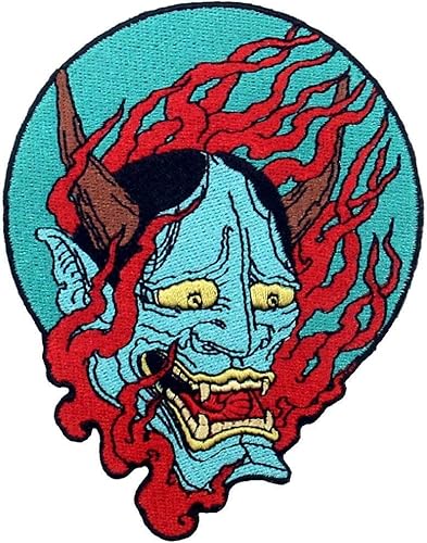 SUMA SHOP Bestickter Aufnäher zum Aufbügeln oder Nähen, Thema: Hanurai Hannya ist hier SUMA SHOP Bestickter Aufnäher zum Aufbügeln oder Nähen, Thema: Hanurai Hannya ist hier von SUMA SHOP