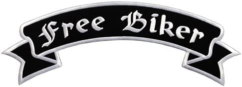 SUMA SHOP - Free Biker - Bikerpatch - für Motorradwesten und Westen Iron-On zum Dekorieren von Motorradwesten, selbstgemachten Westen, Rückenaufnäher, XL SUMA SHOP - Free Biker - Bikerpatch - für Motorradwesten und Westen Iron-On zum Dekorieren von Motorradwesten, selbstgemachten Westen, Rückenaufnäher, XL von SUMA SHOP