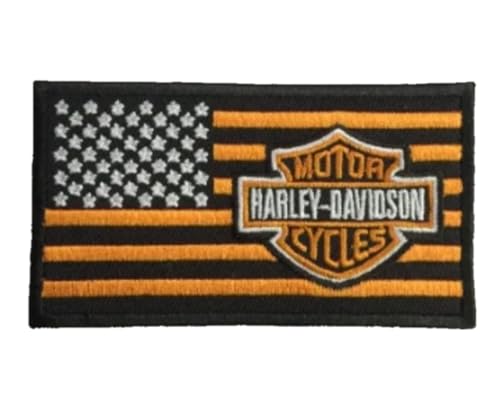 SUMA SHOP Harley-Davidson Flag Patch zum Aufbügeln, für Westen, Replik von SUMA SHOP