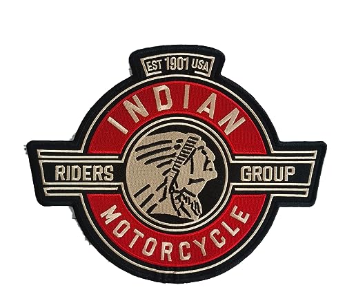 SUMA SHOP - Aufnäher, Indian Motorcycle, Indian Motorcycles, Indian Motorcycles Accessories, gestickter Aufnäher, rot, 28 x 22 cm SUMA SHOP - Aufnäher, Indian Motorcycle, Indian Motorcycles, Indian Motorcycles Accessories, gestickter Aufnäher, rot, 28 x 22 cm von SUMA SHOP
