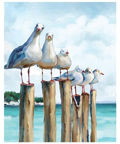 SUMGAR DIY Malen nach Zahlen Kit für Erwachsene Anfänger Möwe Blau Meer Malen nach Zahlen 16x20 Zoll ohne Rahmen Realistische Acryl Ölmalerei Zeichnung Handwerk Arbeit Set mit Pinseln SUMGAR DIY Malen nach Zahlen Kit für Erwachsene Anfänger Möwe Blau Meer Malen nach Zahlen 16x20 Zoll ohne Rahmen Realistische Acryl Ölmalerei Zeichnung Handwerk Arbeit Set mit Pinseln von SUMGAR