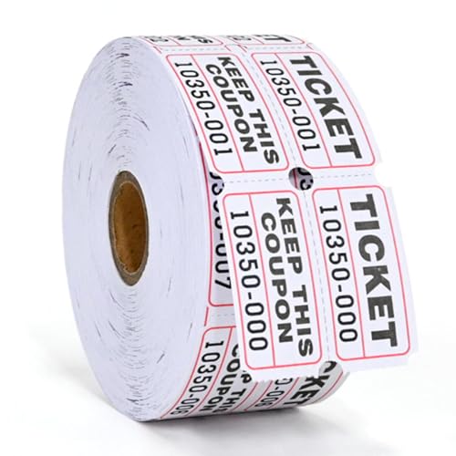 1000 Blätter/Rollen Papier Gewinnspiel Tickets Veranstaltungen Tickets Etiketten Rollen Universal Ticket für Veranstaltungen Eintrittskarten Belohnung von SUMKTO