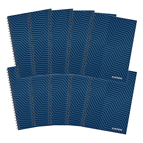 SUMMIT A5 Notizbuch, Spiralbindung, 8 mm liniert, 100 Seiten, 10 Stück Notizblöcke, Karteneinband, 4-fach Locher, Navy SUMMIT A5 Notizbuch, Spiralbindung, 8 mm liniert, 100 Seiten, 10 Stück Notizblöcke, Karteneinband, 4-fach Locher, Navy von SUMMIT