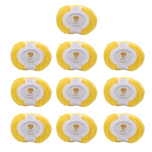 10 Pcs Weiches Häkelstrickgarn 1.76/Rollwolle Mischgarn Für Anfänger Häkeln Teppiche Pullover Schalstrickprojekt Wolle von SUMMITDRAGON