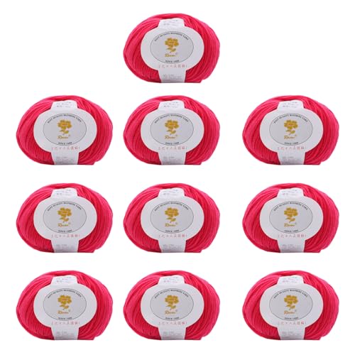 10 Pcs Weiches Häkelstrickgarn 1.76/Rollwolle Mischgarn Für Anfänger Häkeln Teppiche Pullover Schalstrickprojekt Wolle von SUMMITDRAGON