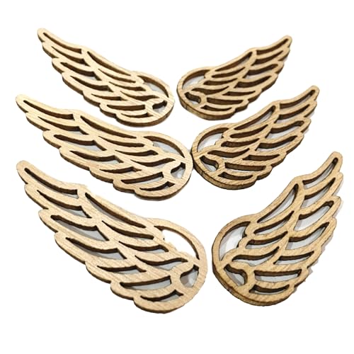 10 Pieces Unvollendete Holzscheiben Flügel Geformte Holzausschnitte Für Malerei Bastelhänge Dekoration Weihnachten Hochzeitsangebot Handwerksprojekt Vorräte 10 Pieces Unvollendete Holzscheiben Flügel Geformte Holzausschnitte Für Malerei Bastelhänge Dekoration Weihnachten Hochzeitsangebot Handwerksprojekt Vorräte von SUMMITDRAGON