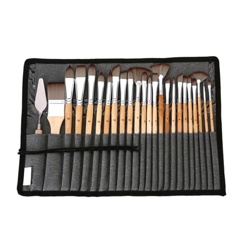 24 PCs Pinsel Pinsel Mit Stoffrollen Nylon Haarmalerei Pinsel Künstler Pinsel Synthetische Pinsel Für Acrylisch von SUMMITDRAGON