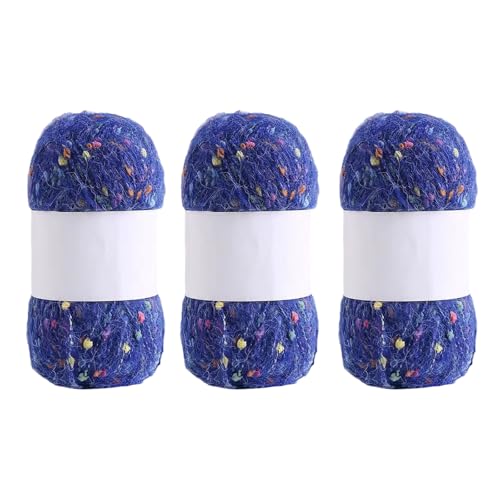 3 Rollen Regenbogenfarbe Mohair Garn Handknittinggarn Weich von SUMMITDRAGON