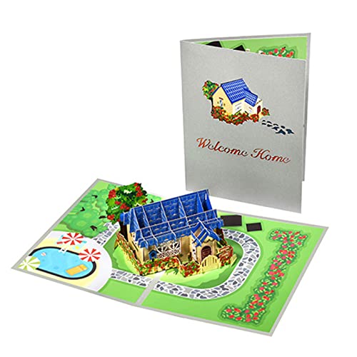 3D-Haus-Pop-Up-Grußkarte zum Einzug, Willkommenskarten mit Umschlag, für alle Anlässe, Umzugsparty-Grußkarte von SUMMITDRAGON
