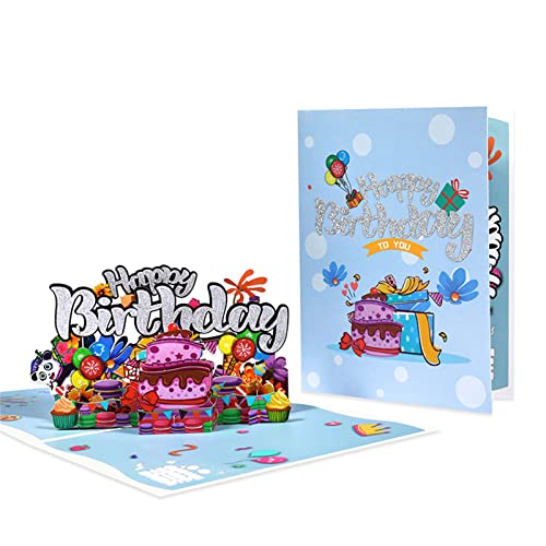3D Panda Pop-Up Karte mit Umschlag Glitzer Geburtstagskarte Jubiläum Grußkarte Dankeschön Geschenk zum Einzug Geburtstag Grußkarten Lustig für Freund von SUMMITDRAGON
