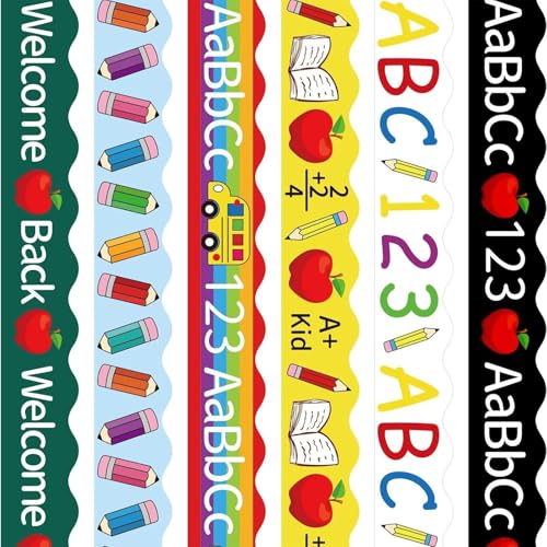 6 PCs Bulletin Board Borders Bus Printed Border Tric Pencil Printed Bulletin Board Grenzklassenzimmer Grenzen von SUMMITDRAGON