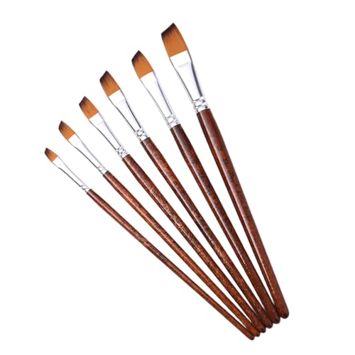 6pcs Professionelle Pinsel Aquarellpinsel Pinsel Nylon Borste Für Acryl Aquarellölmalerei Art Set Set von SUMMITDRAGON