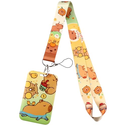 Capybaras Lanyards Mit Keyring Cartoon Tierkarte Schön von SUMMITDRAGON