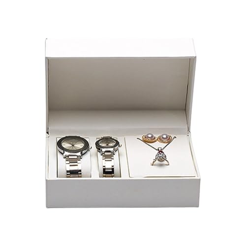 Elegante Weißschmuck Organisatoren Box Premium PU Materialien Abschluss Design Für Uhr Halskette Aufbewahrungsaufbewahrung Kompakte Schmuckschatulle Mit Deckel Elegante Weißschmuck Organisatoren Box Premium PU Materialien Abschluss Design Für Uhr Halskette Aufbewahrungsaufbewahrung Kompakte Schmuckschatulle Mit Deckel von SUMMITDRAGON