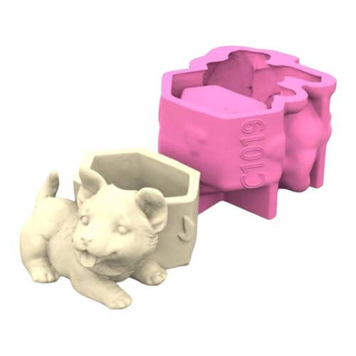 Elegantes Hundeförmige Robuste Silikonblumentöpfe Schimmel Werkzeug Schmuckzubehör Für Häusliche Verwendung Von Harzkunst Enthusiasten Büro Schreibtisch Ornament von SUMMITDRAGON