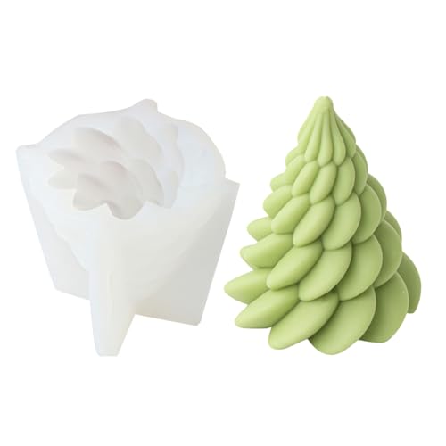 Flexibler Silikonform Handgefertigt Duftende Kerzenform Geometrische Weihnachtsbaum Aromatherapys Schimmelpilze Häuserdekorationen Duft Kerzenkreation von SUMMITDRAGON