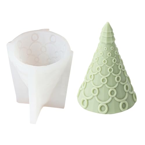 Flexibler Silikonform Handgefertigt Duftende Kerzenform Geometrische Weihnachtsbaum Aromatherapys Schimmelpilze Häuserdekorationen Duft Kerzenkreation von SUMMITDRAGON