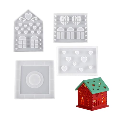 Haus Geformte Kerzenlestick Silikonform Gipsharz Herstellen Formen 3D Kerzenhalter Gipsform Tischdekoration Haus Geformte Kerzenlestick Silikonform Gipsharz Herstellen Formen 3D Kerzenhalter Gipsform Tischdekoration von SUMMITDRAGON