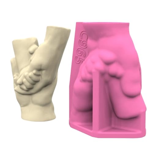 Künstlerische Silikon Crafting Schimmelpilze Hand In Händen Form Stifthalter Formen Für Pflanzentöpfe Sukkulente Behälter Und Stiftständer Flexible Demoldingform von SUMMITDRAGON