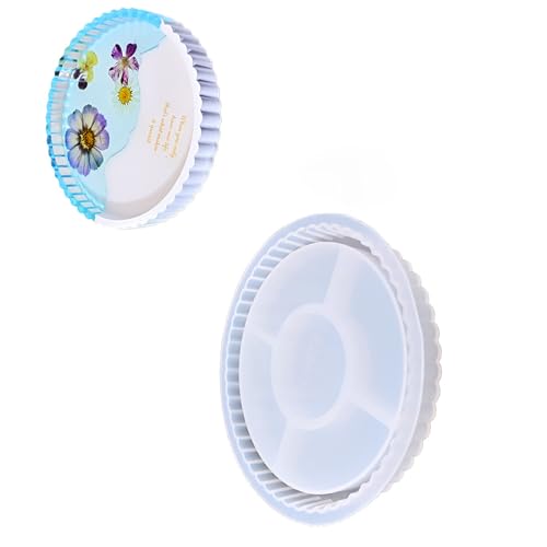 Ovale/runde Formharzschalenformen Für Epoxidharz Kerzenhalter Dekorationsharz Tablett Formen Für Schmucklagerschalen von SUMMITDRAGON