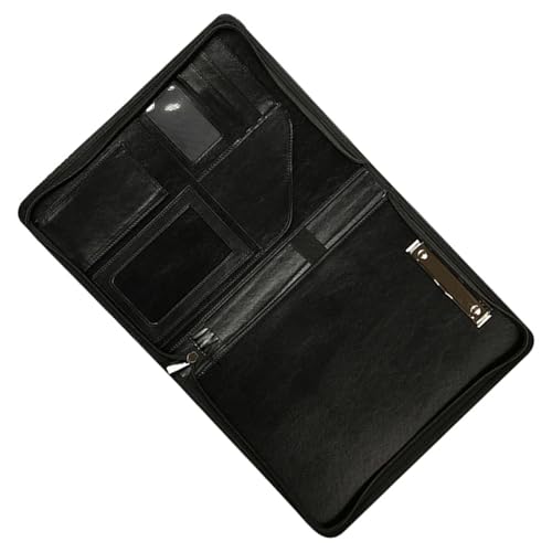 Reißverschluss Konferenzordner Leder Dokument Organizer Hülle Mit Zwischenablage Mehrfacher Speicherpocket Kartenhalter Stift Slot Business Ordner von SUMMITDRAGON