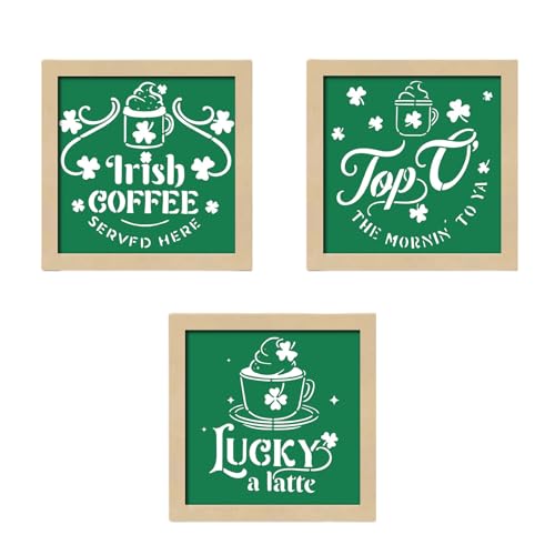 SUMMITDRAGON 3pcs Patricks Tag Holz Bilderrahmen Dekorative Foto Desktop Bild Für Urlaub Party Dekoration Patricks Day Rahmen von SUMMITDRAGON