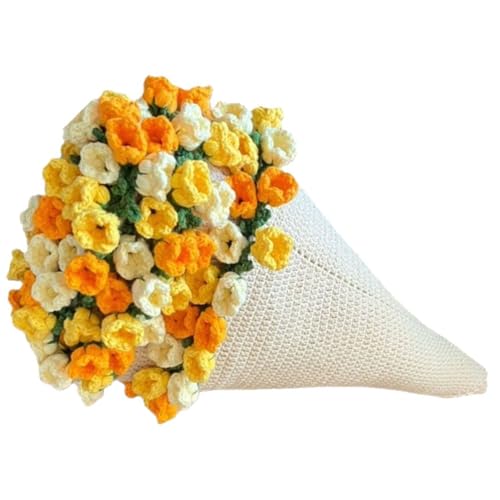 SUMMITDRAGON Handgefertigte Häkelblumendecke Set Strickvorhanden Mit Schritt Für Schritt Video Tutorialanweisung Für Anfänger Erwachsene von SUMMITDRAGON