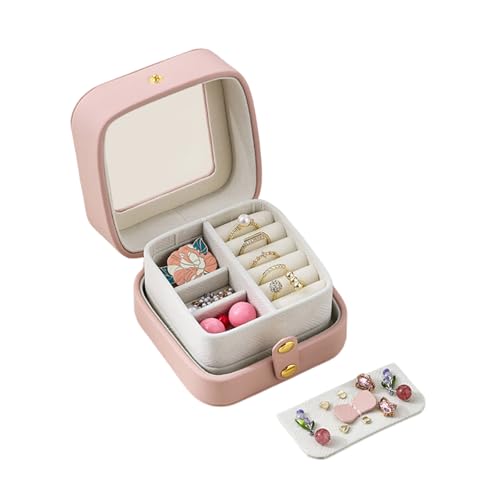 SUMMITDRAGON Staubdichte Kleine Schmuckschatulle Praktischer Schmuck Organizer Mit Trennwaren Elegante Ohrringe Halsketten Hülle Reisebereich Juwely Organizer SUMMITDRAGON Staubdichte Kleine Schmuckschatulle Praktischer Schmuck Organizer Mit Trennwaren Elegante Ohrringe Halsketten Hülle Reisebereich Juwely Organizer von SUMMITDRAGON