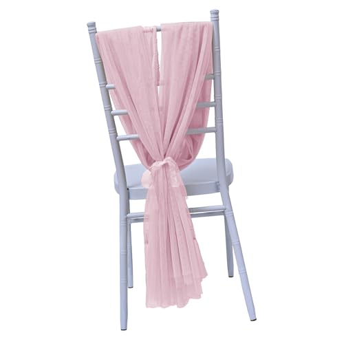SUMMITDRAGON Weißer Stuhl Schärpe Elegante Ausstellung Für Hochzeits Gang Dekorationen Schiere Tüll Stoff Für Kirchen Und Veranstaltungsvorhänge Gangstuhl Drape von SUMMITDRAGON