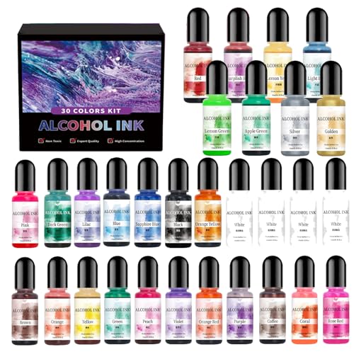 Set Von 30 Tinnen Epoxidharzfarbstoff Crafting Dyemalmals Tinten Schmuck Die Intensive Pigmentfarben Epoxidharzfarbenkunstartikel Machen von SUMMITDRAGON