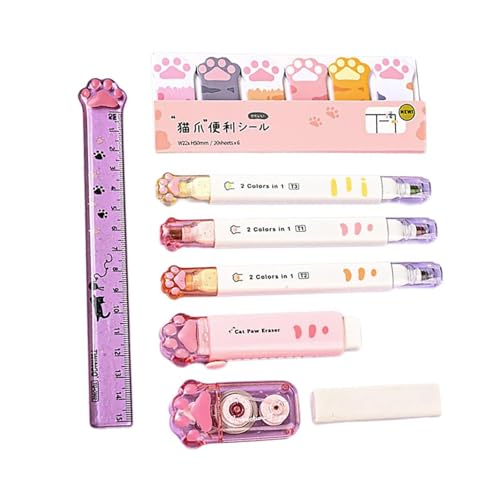 Studenten Briefpapier Set Clear Pen Case Correction Tape Roller Highlighter Eraser Kleine Notizen Pad Back To School Supplies Katzen Pfoten Schreibwaren Studenten Briefpapier Set Clear Pen Case Correction Tape Roller Highlighter Eraser Kleine Notizen Pad Back To School Supplies Katzen Pfoten Schreibwaren von SUMMITDRAGON
