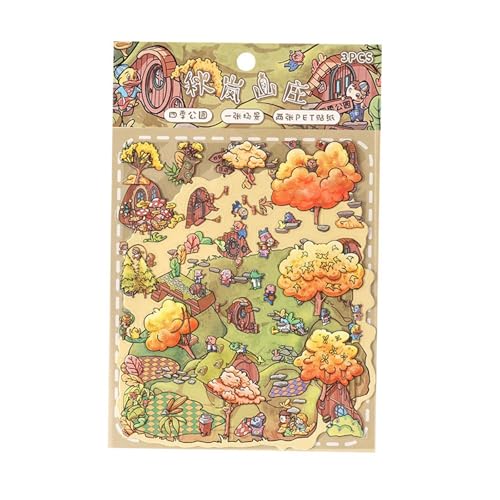 Viersaison Landschaft Dekorative Aufkleber Strukturierte Kunst Für Scrapbooking Childrens Aktiv TEIL MIEGE NO GIFIGEN Aufkleber von SUMMITDRAGON