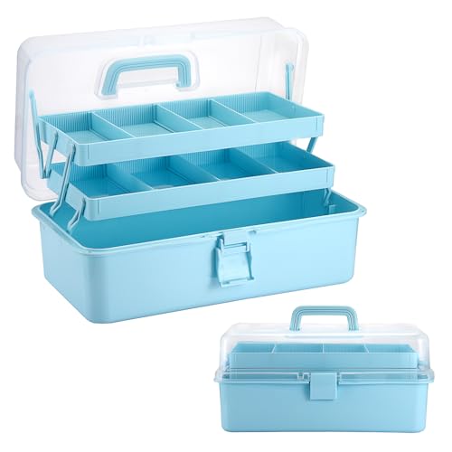 SUMNACON 3-lagier Mehrzweck-Box BPA-frei Nähkasten Medizinkoffer Stiftebox Einstellbare Sortierbox Kosmetikbox Tragbare Orgnizer mit deckel für Bastel Make-up Werkzeug Blau SUMNACON 3-lagier Mehrzweck-Box BPA-frei Nähkasten Medizinkoffer Stiftebox Einstellbare Sortierbox Kosmetikbox Tragbare Orgnizer mit deckel für Bastel Make-up Werkzeug Blau von SUMNACON