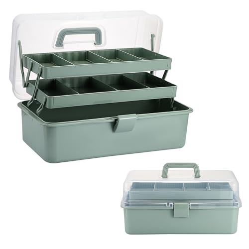 SUMNACON 3-lagier Mehrzweck-Box BPA-frei Nähkasten Medizinkoffer Stiftebox Einstellbare Sortierbox Kosmetikbox Tragbare Orgnizer mit deckel für Bastel Make-up Werkzeug Grün SUMNACON 3-lagier Mehrzweck-Box BPA-frei Nähkasten Medizinkoffer Stiftebox Einstellbare Sortierbox Kosmetikbox Tragbare Orgnizer mit deckel für Bastel Make-up Werkzeug Grün von SUMNACON
